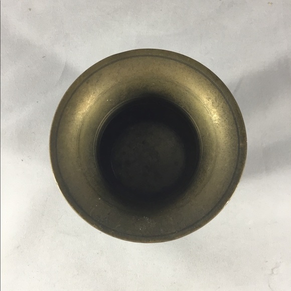 Antique Solid Brass Mortar - Picture 3 of 5